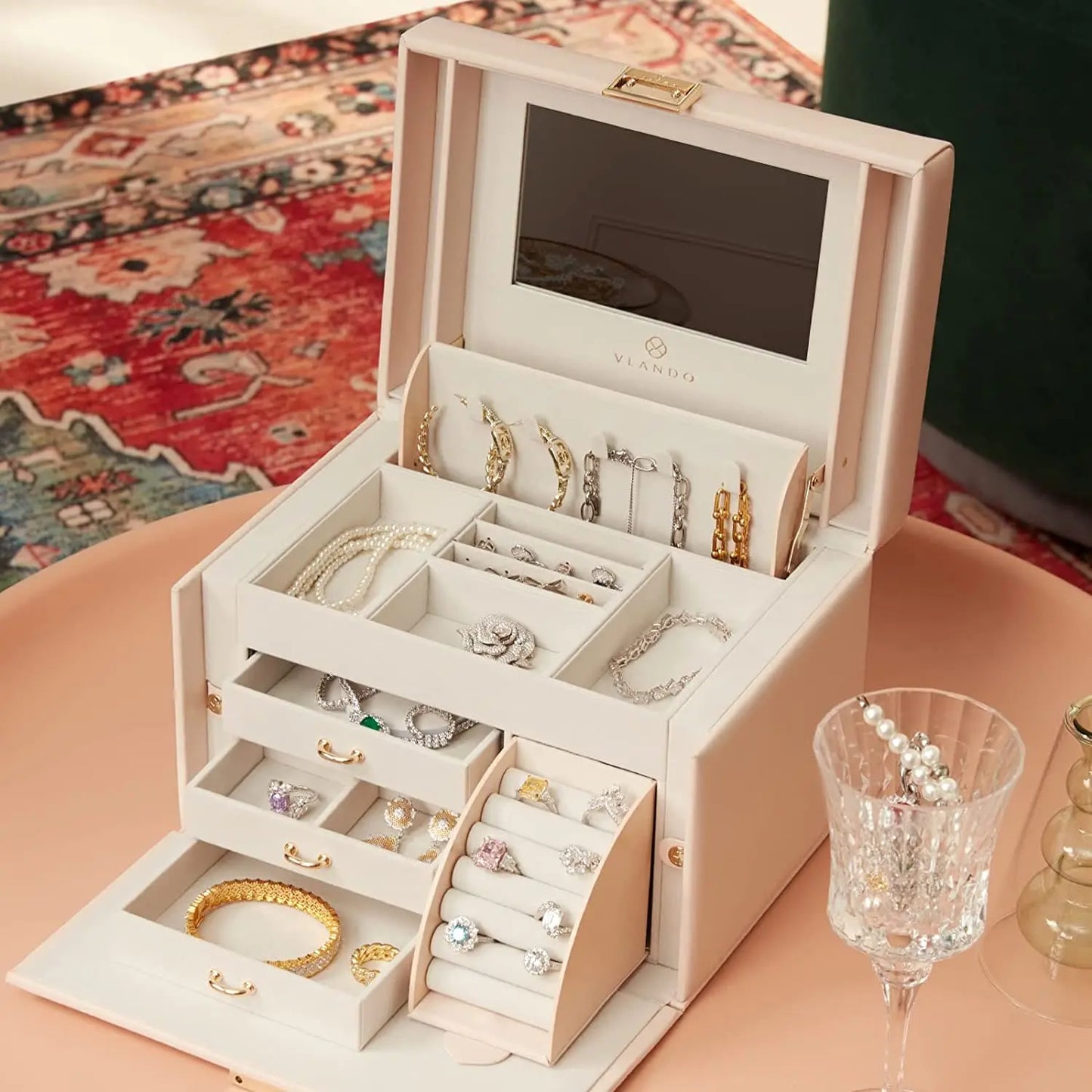 Multi Layered Jewellery Organizer Box - Deliverrpk