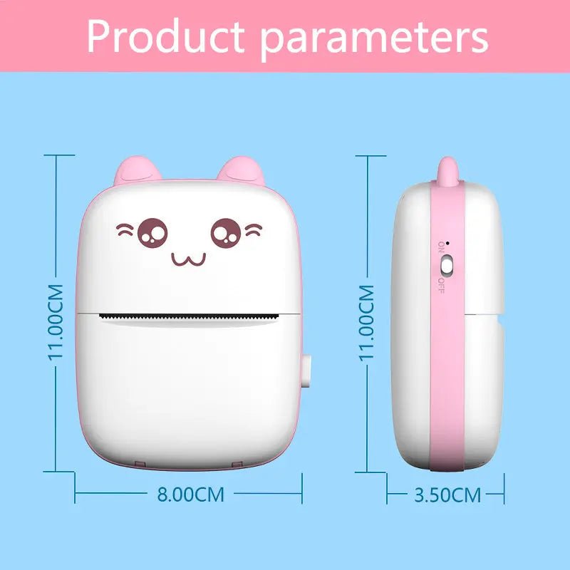 Pocket Inkless Mini Printer - Thermal Portable Bluetooth Wireless Mini Printer - Toynix