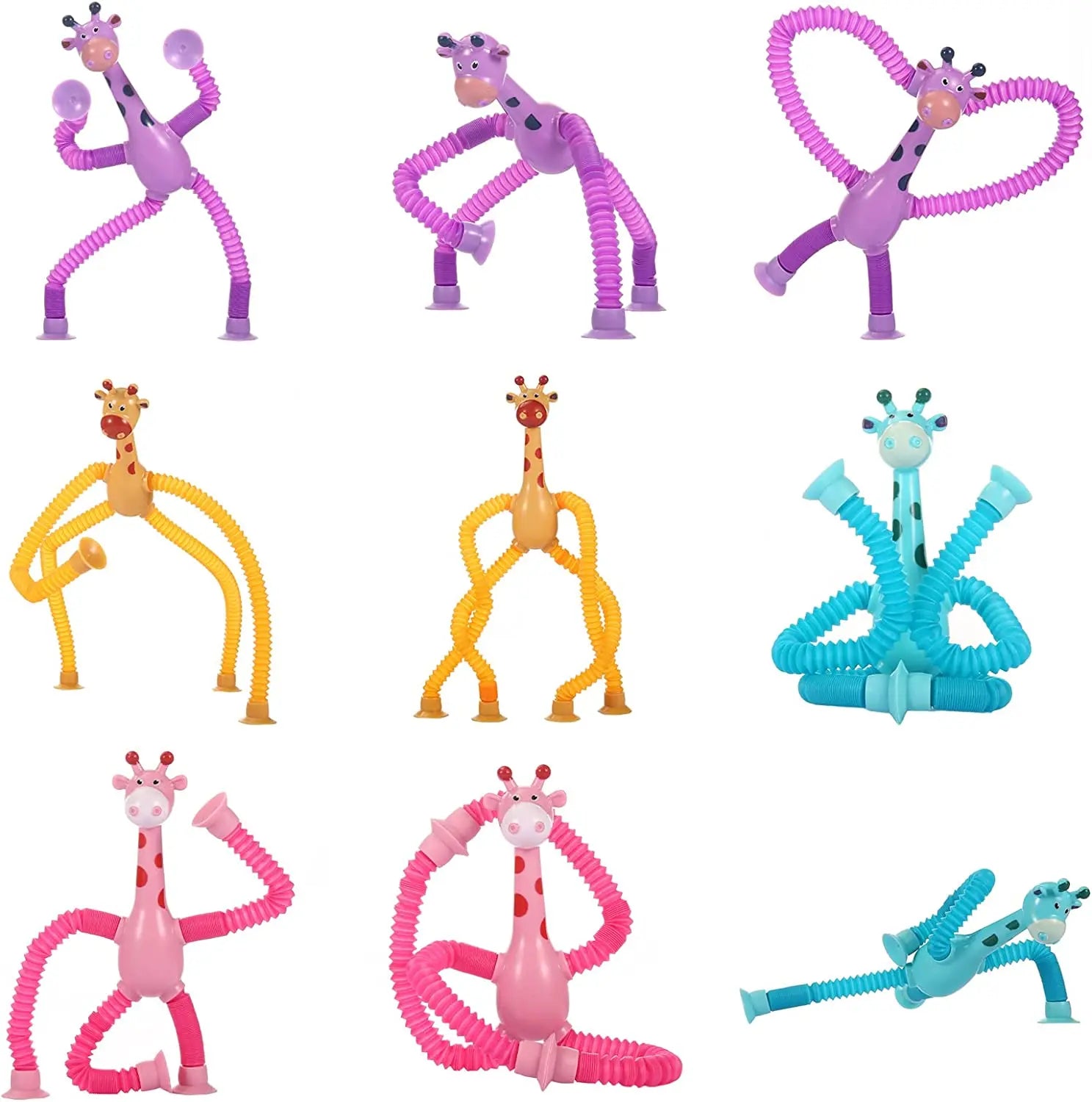 Telescopic Giraffe Toy with Suction Cup Cartoon Toy - Toynix
