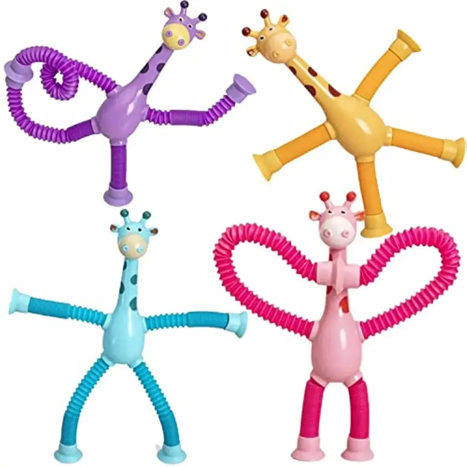 Telescopic Giraffe Toy with Suction Cup Cartoon Toy - Toynix