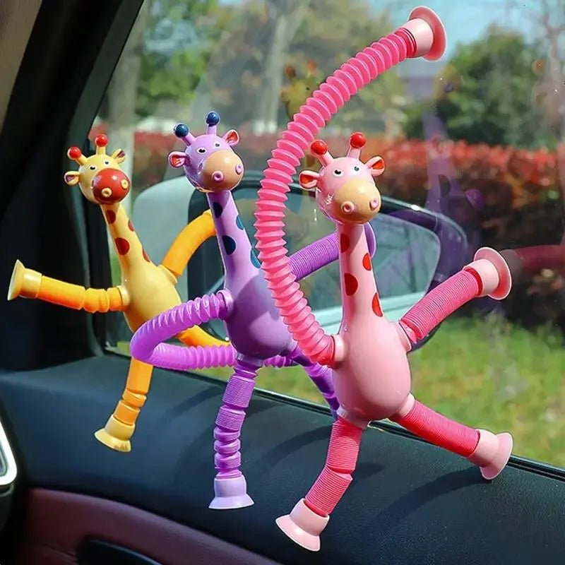 Telescopic Giraffe Toy with Suction Cup Cartoon Toy - Toynix