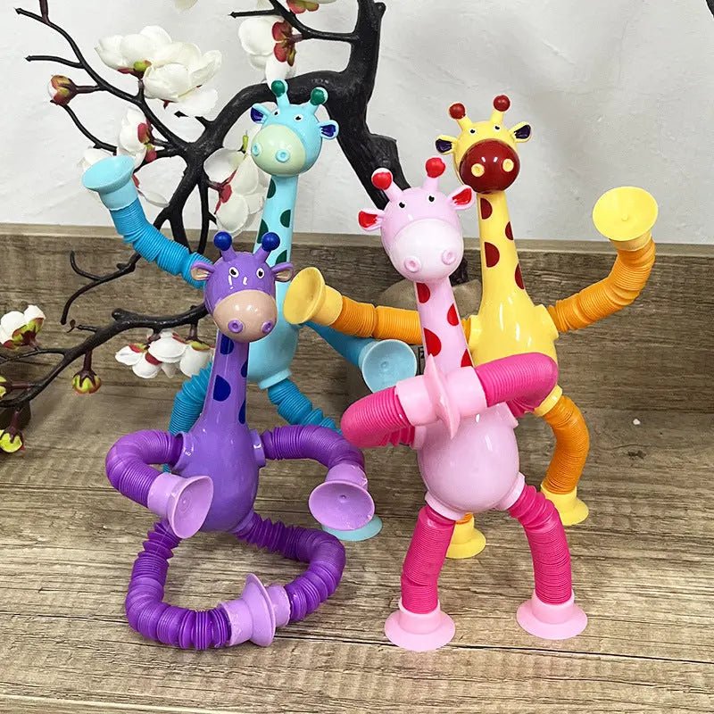 Telescopic Giraffe Toy with Suction Cup Cartoon Toy - Toynix