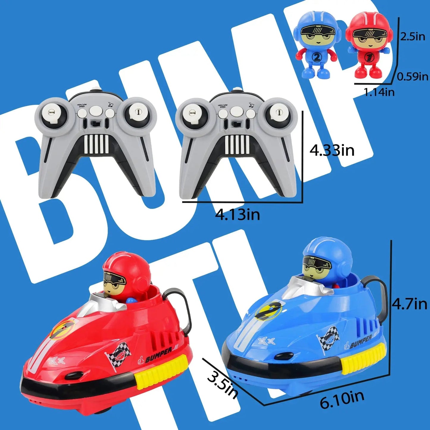 Remote Control Battle Bumper Cars for 2 Players - Toynix