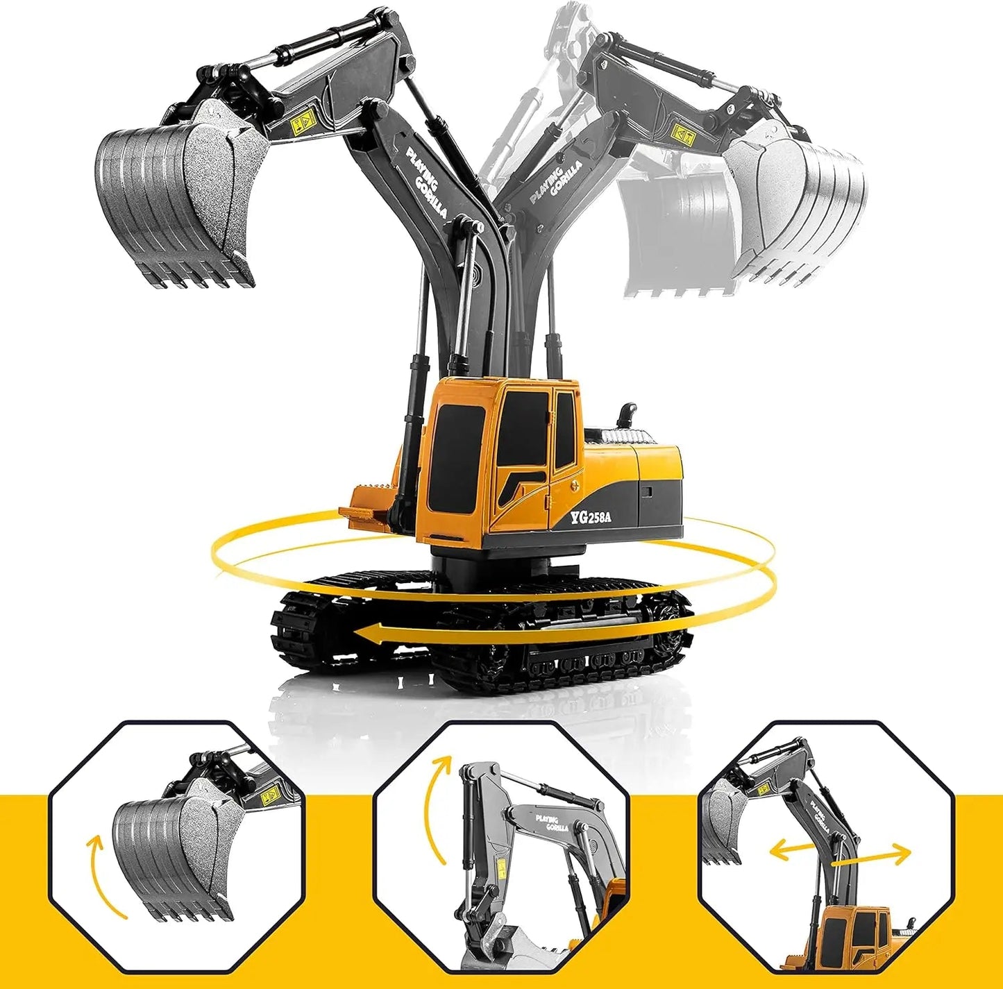 Remote Control Excavator Toy - Toynix
