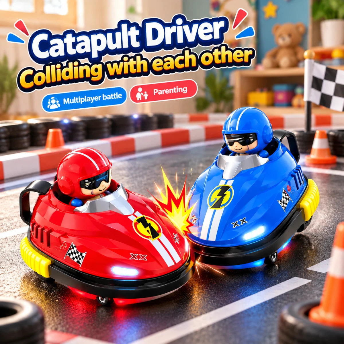 Remote Control Battle Bumper Cars for 2 Players