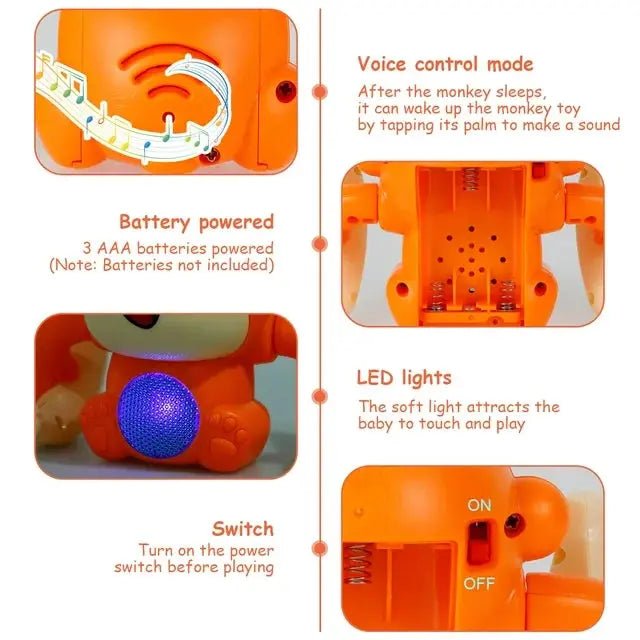Rolling Banana Monkey Toys with Voice/Touch Sensor ON Dancing Monkey Toy - Toynix