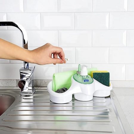3 In 1 Soap Dispenser And Sponge Holder Deliverrpk