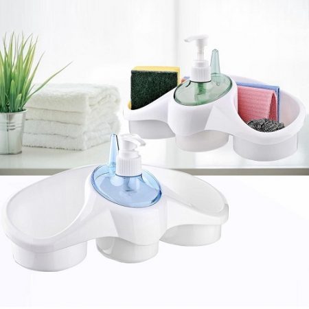 3 In 1 Soap Dispenser And Sponge Holder Deliverrpk
