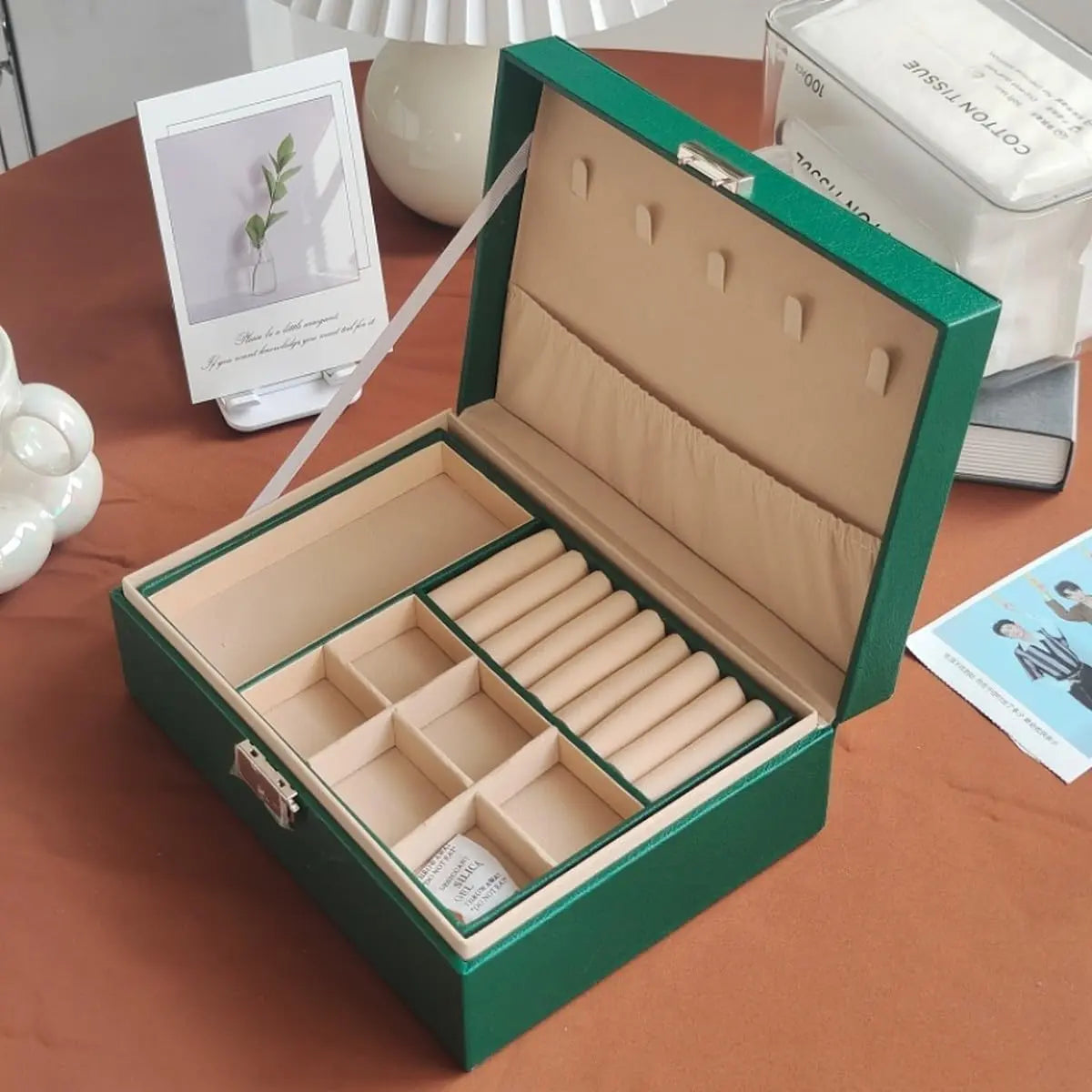 Two Layer Jewelry Storage Box Deliverr.pk