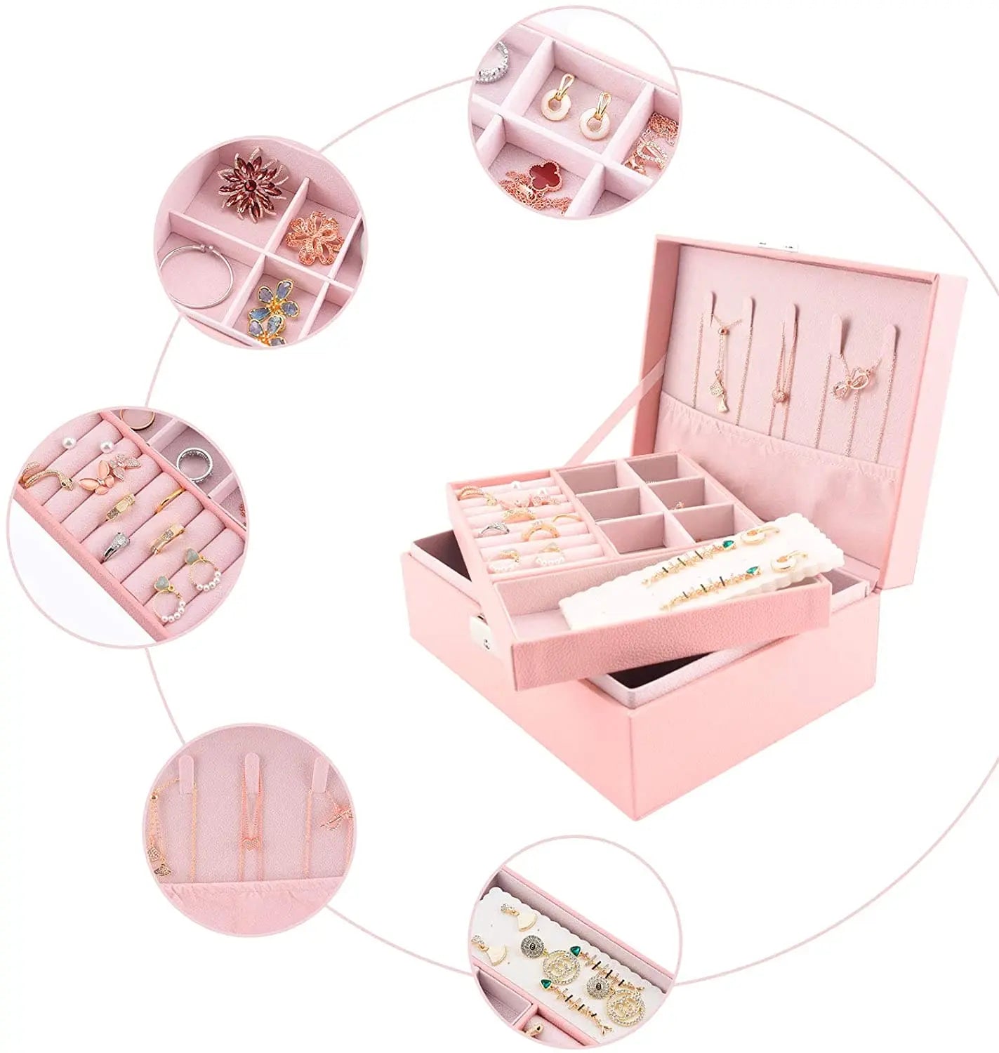 Two Layer Jewelry Storage Box - Deliverrpk