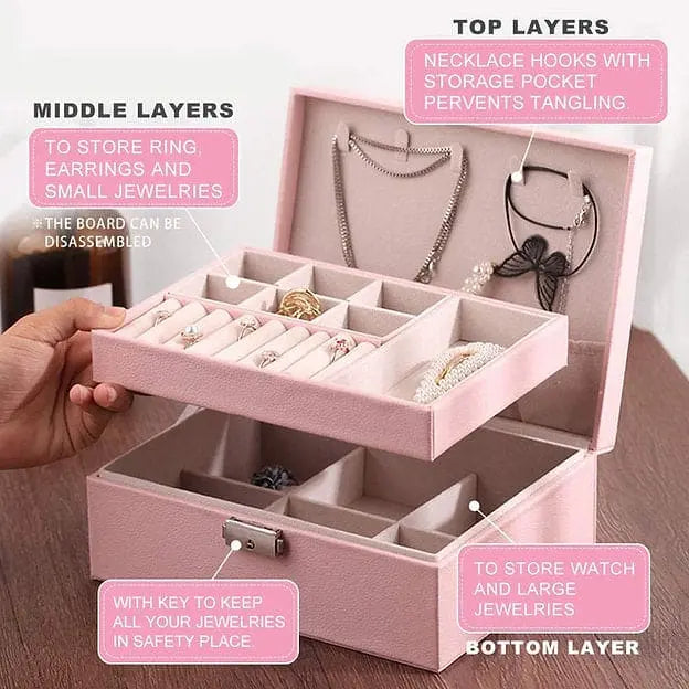 Two Layer Jewelry Storage Box - Deliverrpk