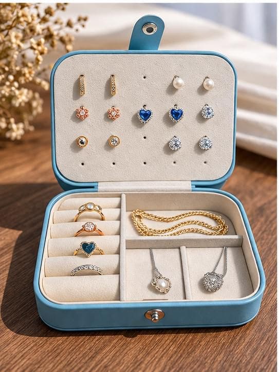 Double Layer Travel Jewelry Organizer
