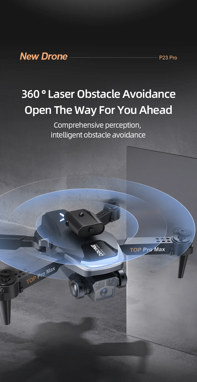 P23 Pro Intelligent Obstacle Avoiding Drone - Foldable Drone - Toynix