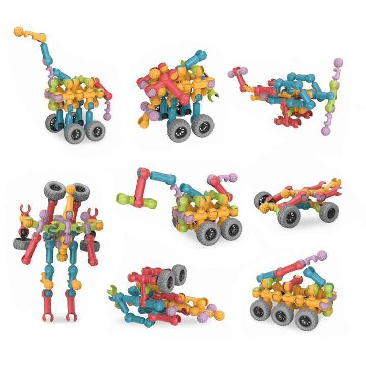 Skeleton Joint Rod Bar Blocks 34 Pcs - Toynix