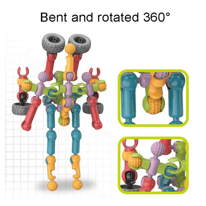 Skeleton Joint Rod Bar Blocks 34 Pcs - Toynix