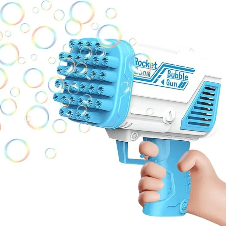 32 Hole Blue Bubble Gun - Toynix