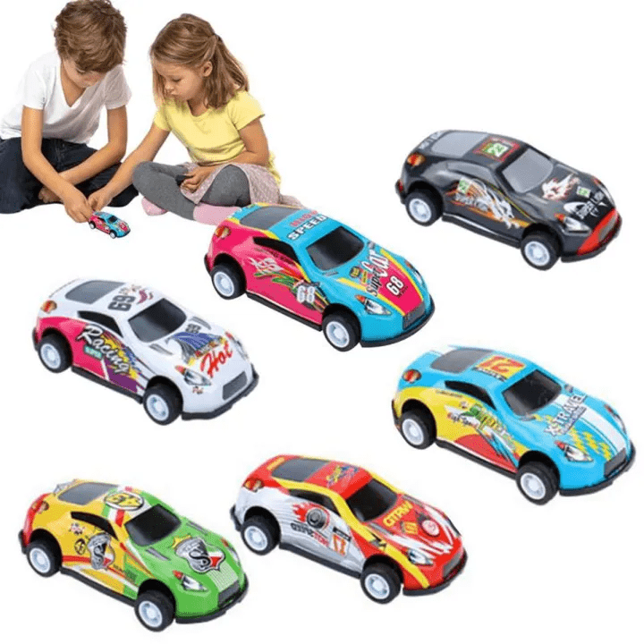 Pull Back Die - Cast Cars Set 6 Pcs - Toynix