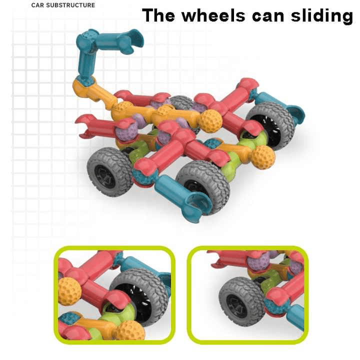 Skeleton Joint Rod Bar Blocks 34 Pcs - Toynix