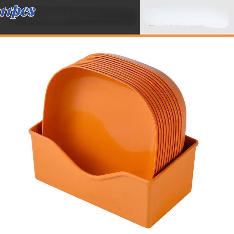 10pcs Plates Set With Holder - Deliverrpk