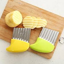 Stainless Steel Vegetable Carrot Wavy Cutter Slicer Potato Chips Corrugated Knife Kitchen wrinkled French fries - Deliverrpk