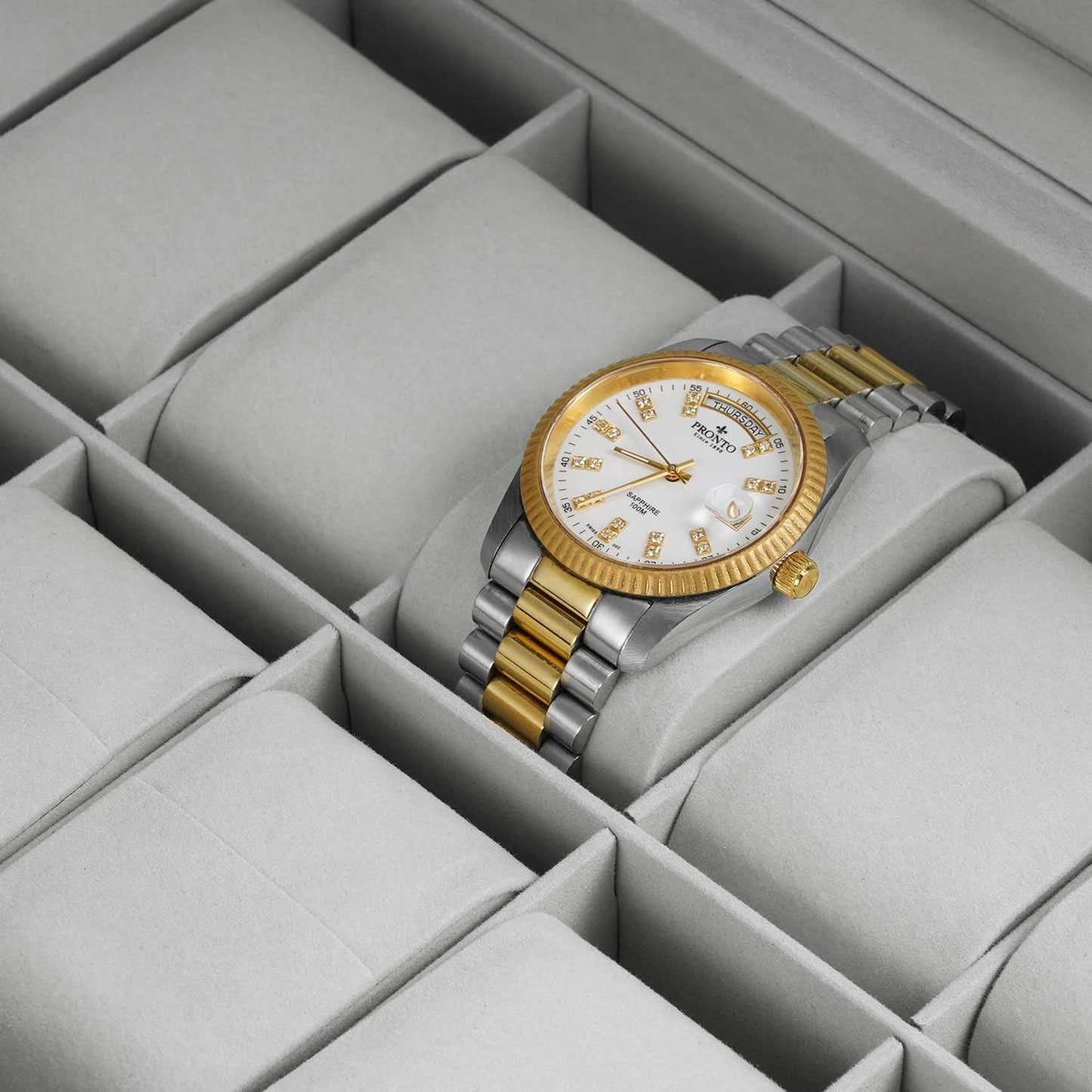 12 Slot Watch and Sunglasses Organizer for Men — Jewelry Display Watch Box