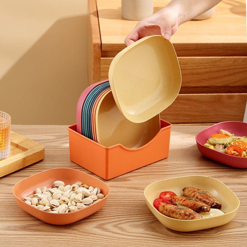 10pcs Plates Set With Holder - Deliverrpk