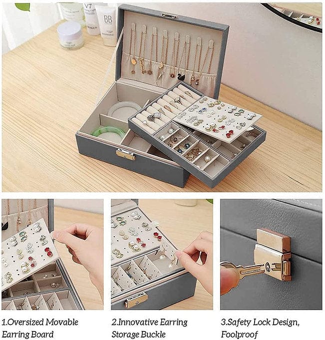 Jewelry Organizer Box 2 Layers - Deliverrpk