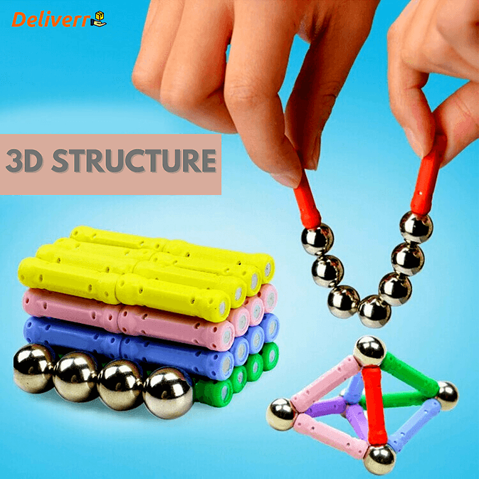 3D Magnetic Sticks Set Building Toy - Deliverrpk