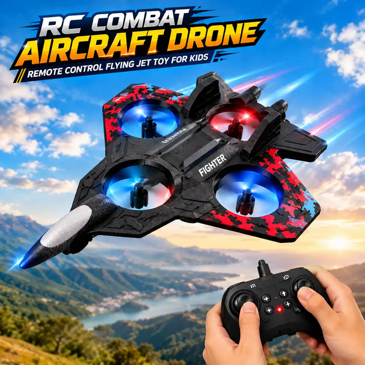 RC Combat Aircraft Drone – Remote Control Flying Jet Toy for Kids -Deliverrpk