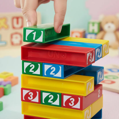 UNO Stacko Color Stacking Blocks Game For Kids
