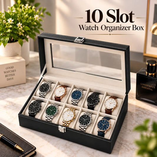 Wrist Watch Organizer Box (10 Slot) - Deliverrpk