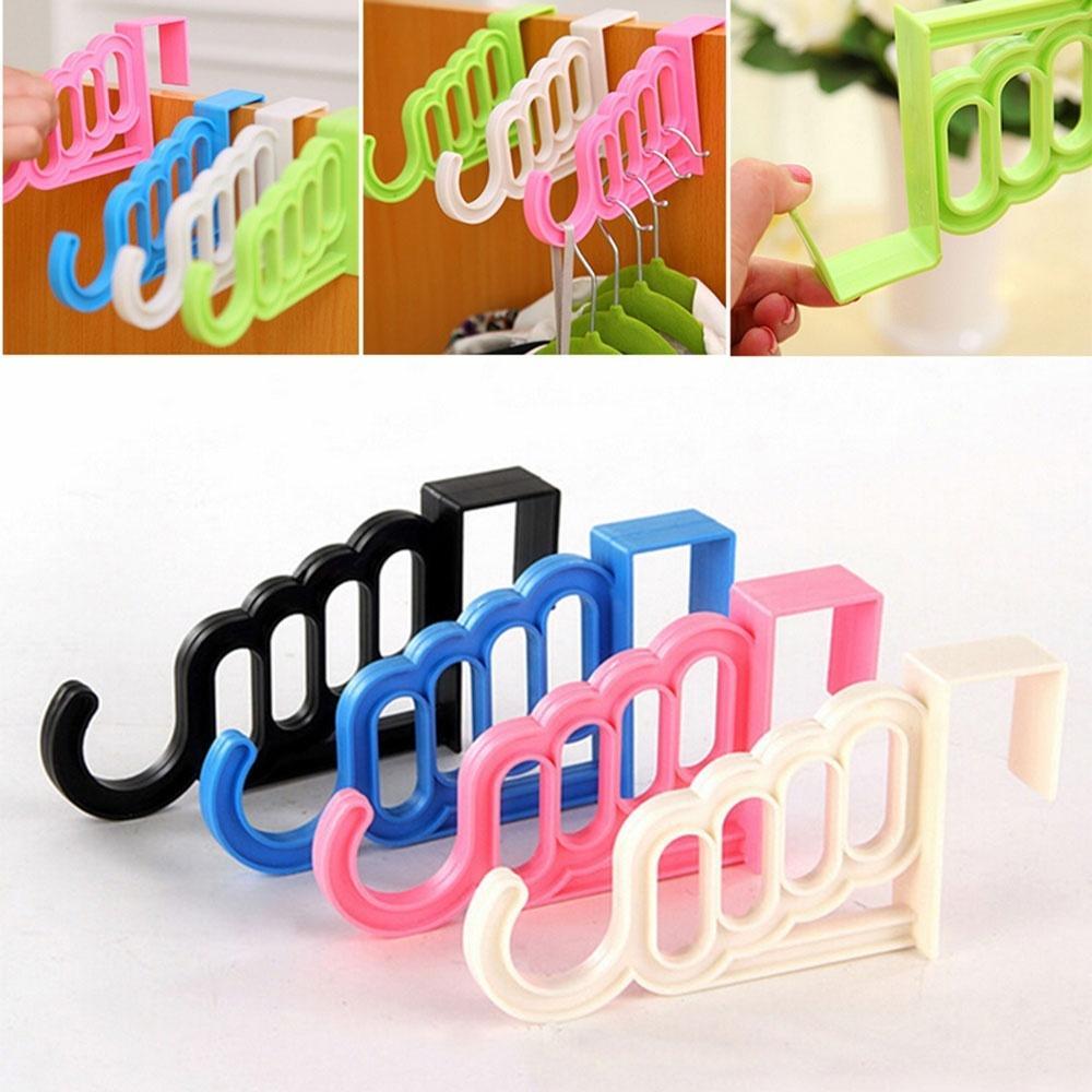 Multi-Functional 4-Hole Clothes Hanger Drying Rack Over the Door Clothes Hook Wardrobe Organizer - Deliverrpk