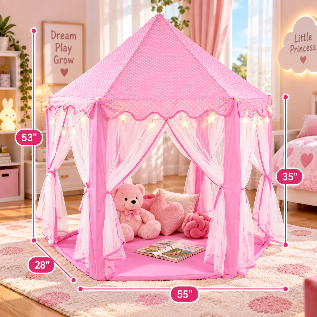 Kids Play House Princess Tent - Deliverrpk