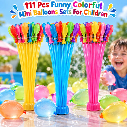 111 Pcs Funny Colorful Mini Balloons Sets For Children-deliverrpk