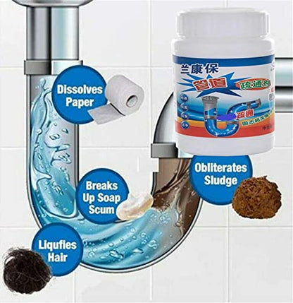 Drain Opener - Drain Cleaner - Drain Snake Clog Remover - Sink Cleaner Powder - Powerful Sink And Drain Cleaner - Basin Cleaner - Kitchen Sink Cleaner - Powder Cleaner - Drain Opener Chemical - Deliverrpk
