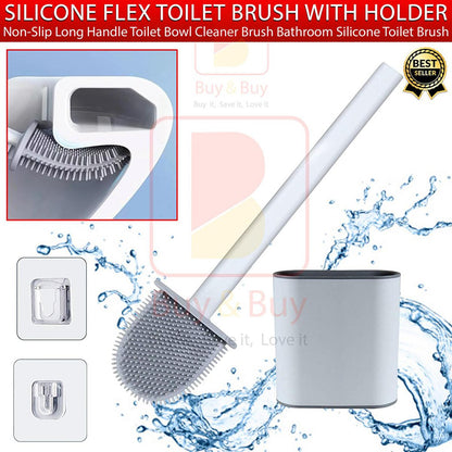 Best Silicone Toilet Brush with Toilet Brush Holder , Toilet Accessories - Deliverrpk