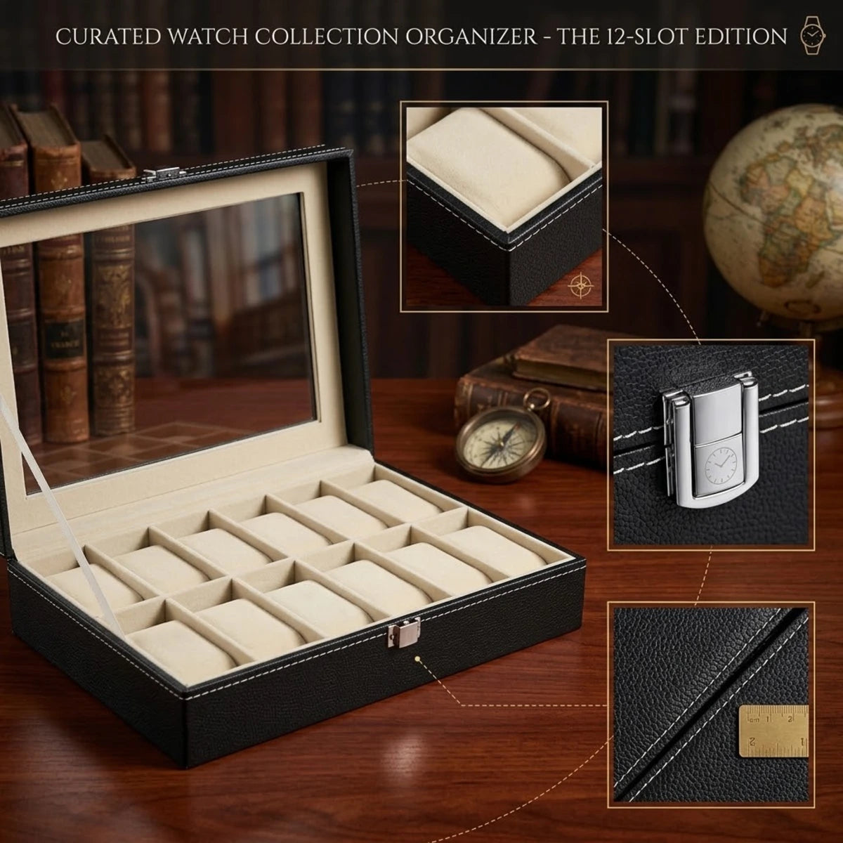 12 Slots Watch Organizer