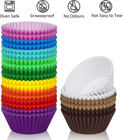 Cupcake Muffin Paper Liner Baking Cups - 100 Pcs - Multicolor - Deliverrpk