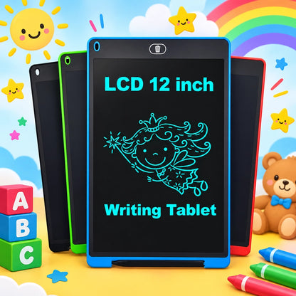 12 Inch LCD Writing Tablet Multicolor Erasable Writing Board for Kids