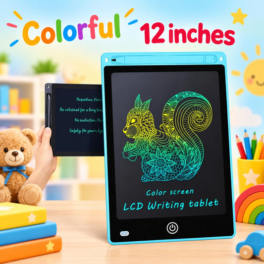 12 Inch LCD Writing Tablet Multicolor Erasable Writing Board for Kids