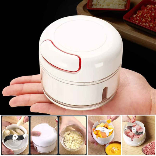 Mini Manual food chopper&Garlic chopper,Pull hand food chopper Speedy Vegetable Slicer,hand food chopper with pull rope turbo cutter,onion for chopping&mincing,grinding and blending for all kind of vegetable,Best shredder manual chopper for kitchen - Deliverrpk