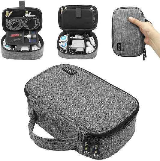 Portable Digital Storage Bags Organizer USB Gadgets Cables Wires Charger Power Battery Zipper Cosmetic Bag Case Accessories - Deliverrpk