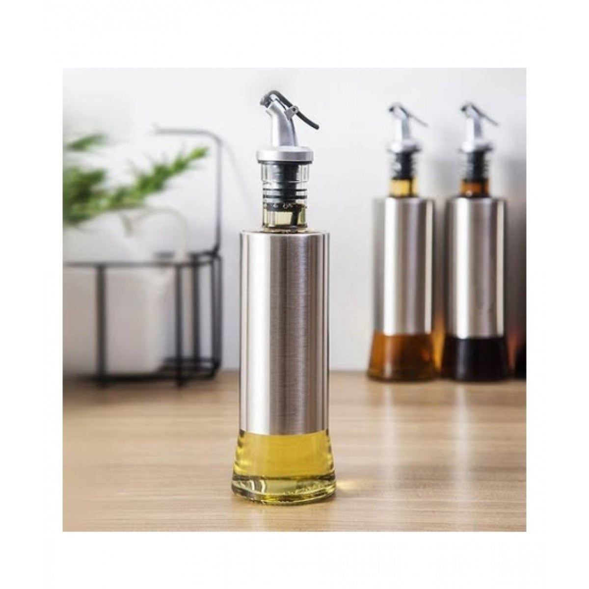 Oil Bottle for Kitchen 300ml Stainless Steel Oil Bottle - Deliverrpk