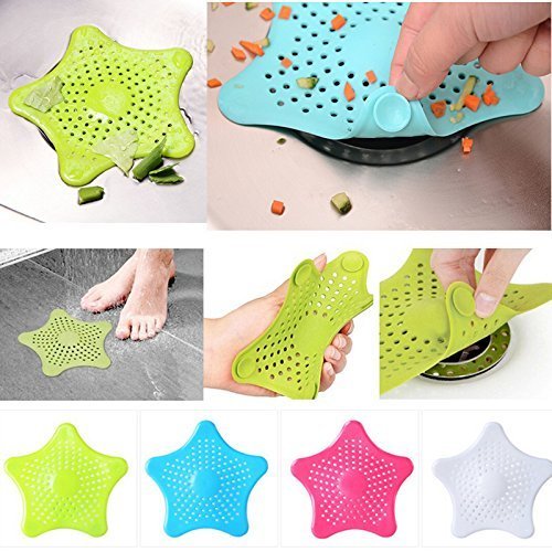 Silicone Rubber Five-pointed Star Sink Filter Sea Star Drain Cover Sink Strainer Leakage Filter for Kitchen and Bathroom - Deliverrpk