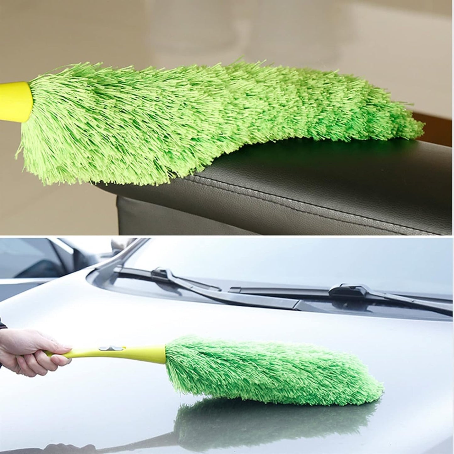 Feather Duster, Washable Anti Static Duster with Soft Microfiber for Cleaning, Home Furniture, Car Cleaning Tool Deliverrpk