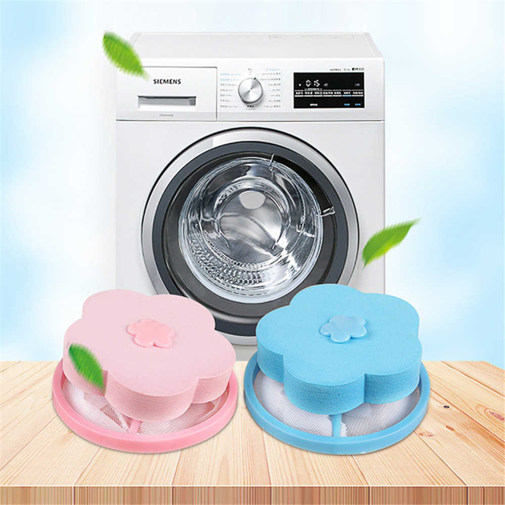Reusable Flower Shaped Laundry Catcher Mesh Filter Bag for Washing Machines Clothes Cleaning Ball - Deliverrpk