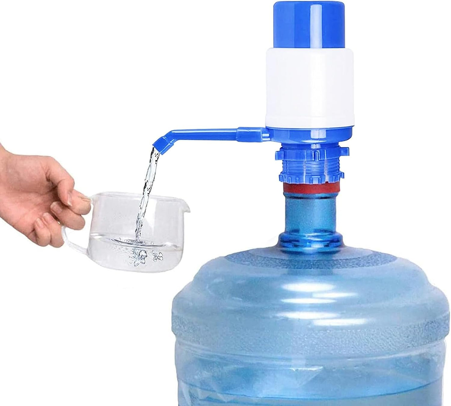 Manual Water Pump Dispenser For 19 liter Water Cans Large - Blue & White Deliverrpk