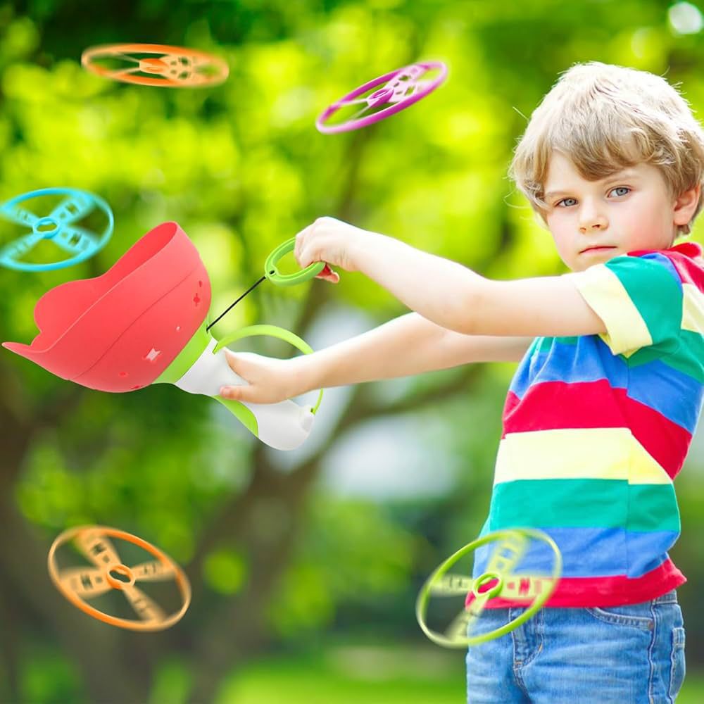 Flying Disc Launcher Game – 2 Player Catch Toy - Toynix