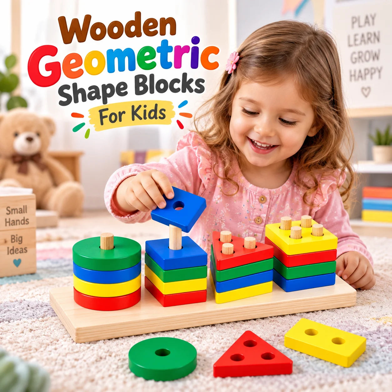 Geometric Shapes Sorter Educational Learning Toy for Kids