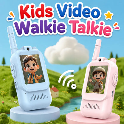 2-piece rechargeable kids video walkie talkie set for interactive communication